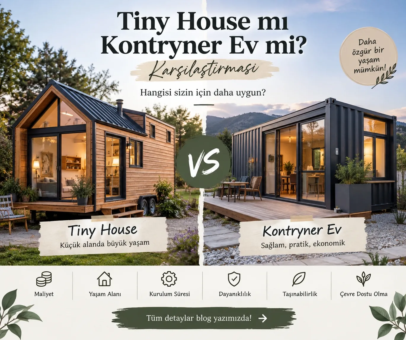 Tiny House mı, Konteyner Ev mi? Yeni Nesil Yaşam Karşılaştırması